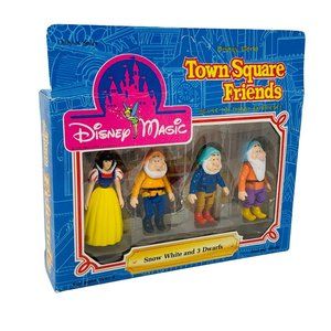 Vintage Disney Magic World Town Square Friends Snow White and 3 Dwarfs